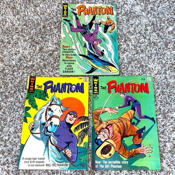 King Comics Other - VINTAGE 1966-67 THE PHANTOM Silver Age Comic Lot Of 3ea #19-21